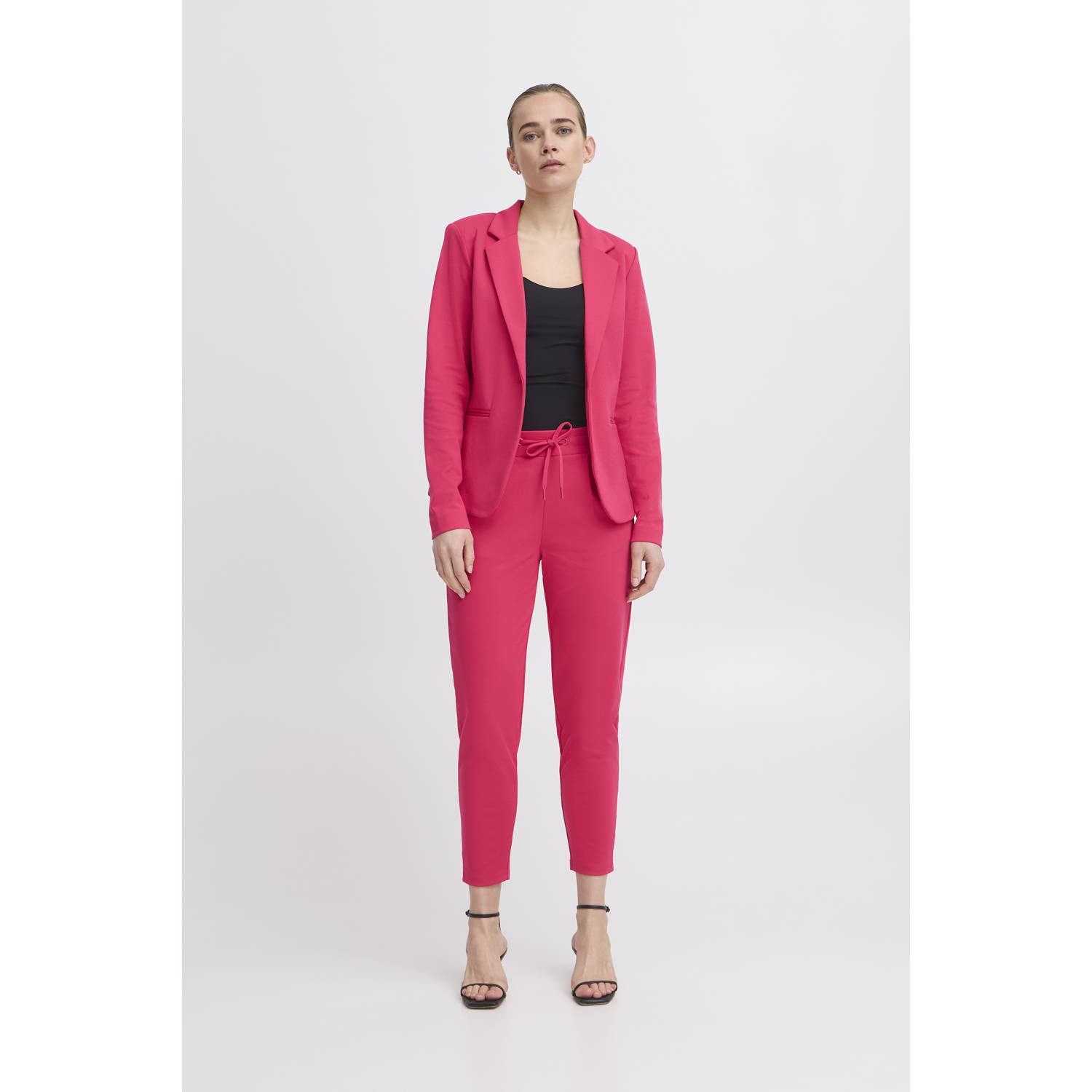 ICHI getailleerde blazer roze