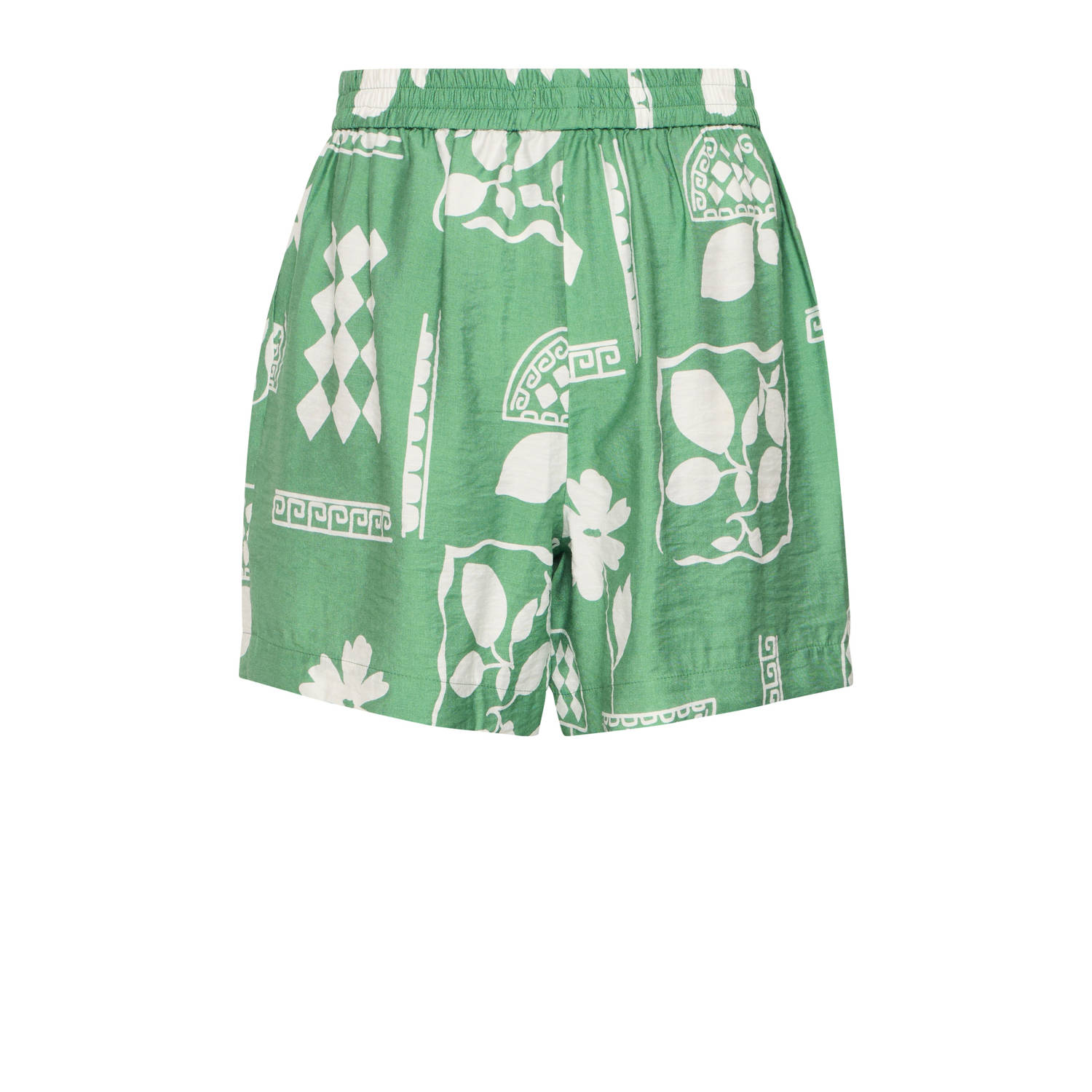 ICHI regular waist casual short groen