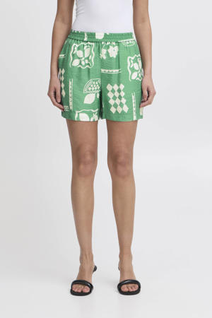 regular waist casual short groen
