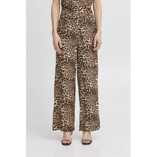 ICHI broek panterprint afbeelding