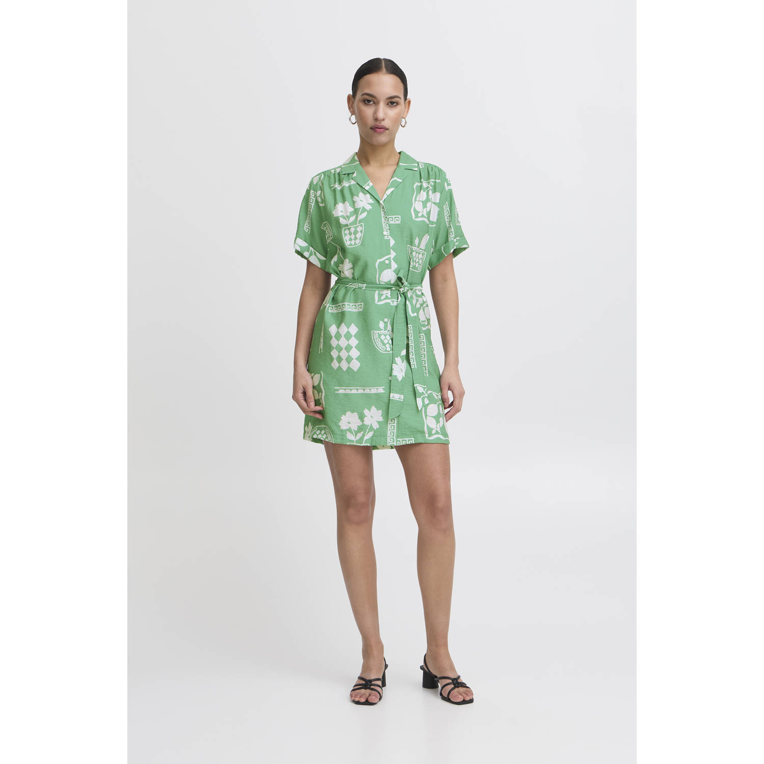 ICHI blousejurk lichtgroen