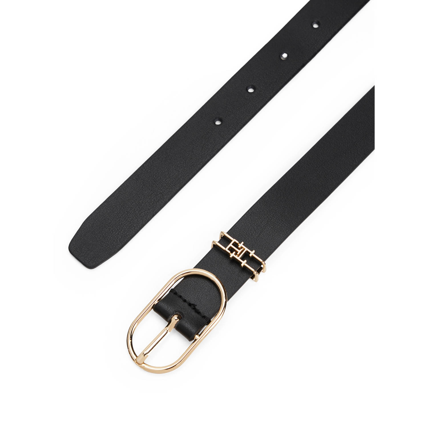 Tommy Hilfiger leren riem TH Feminine zwart