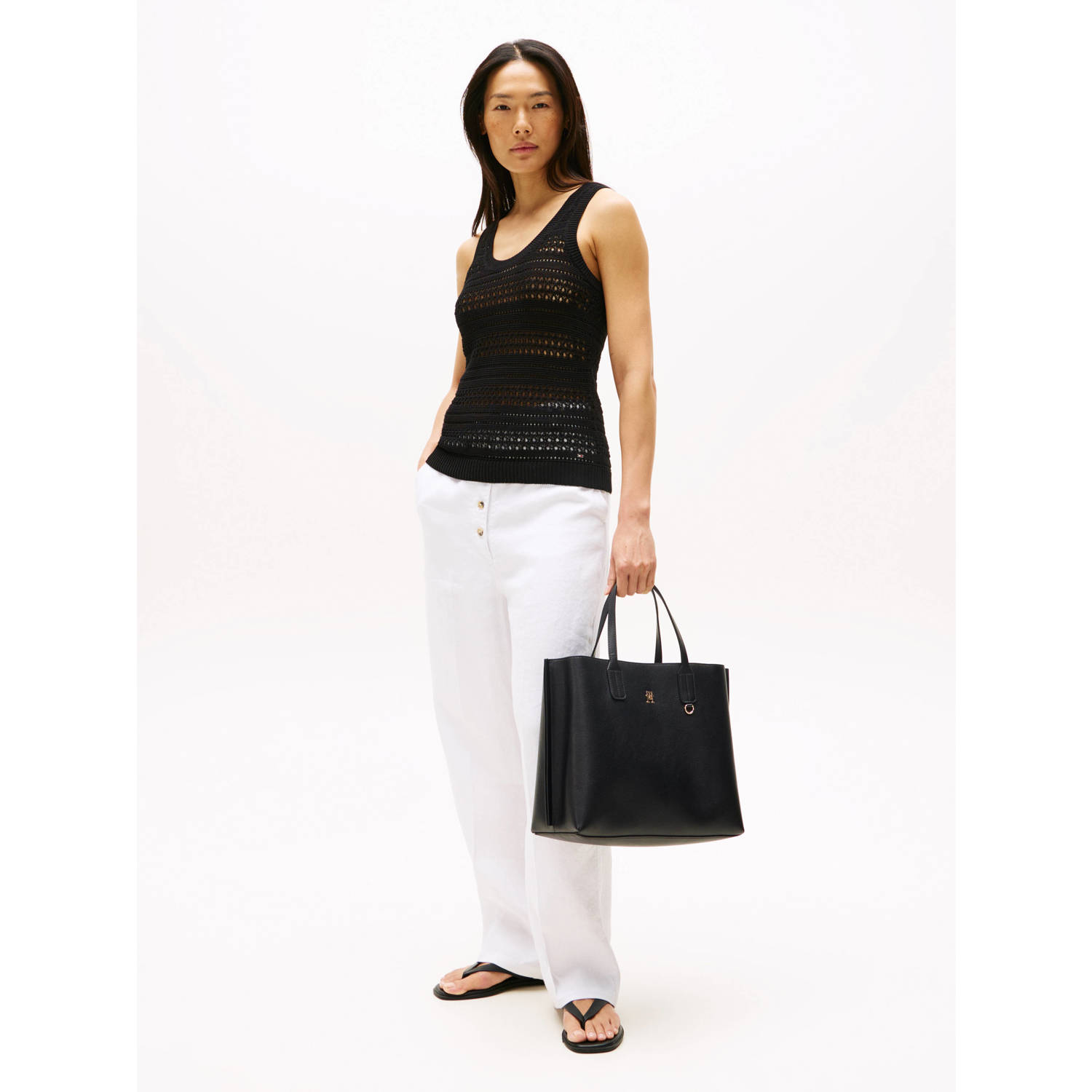 Tommy Hilfiger handtas TH Satchel zwart