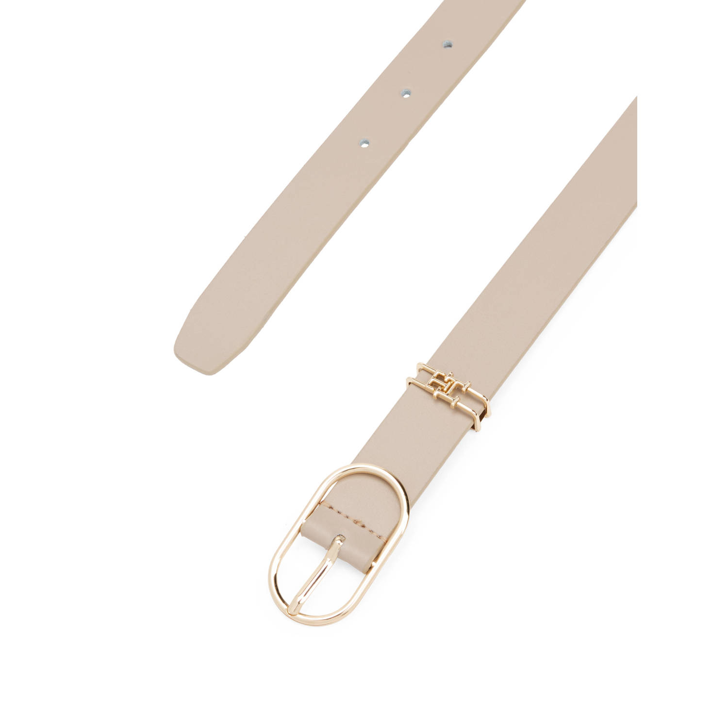 Tommy Hilfiger leren riem TH Feminine beige