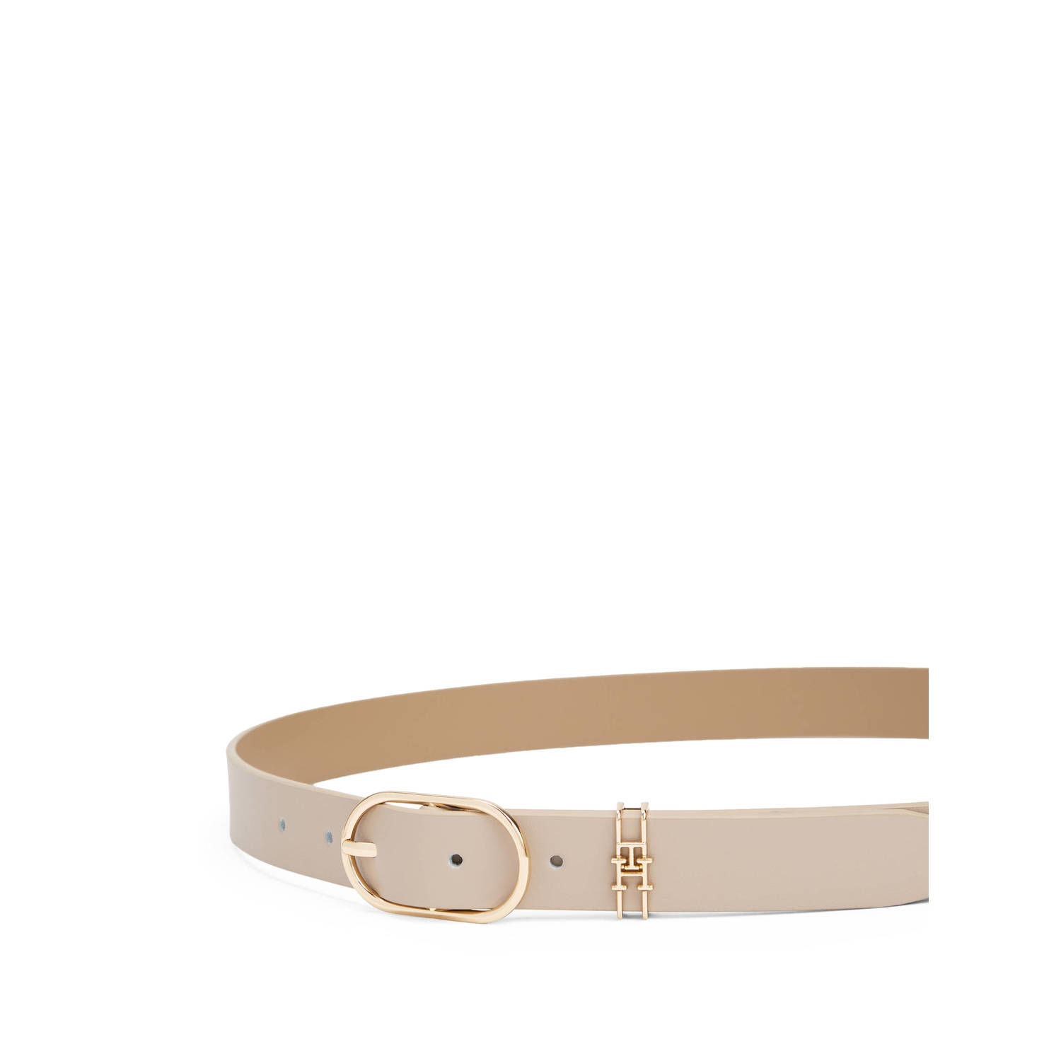 Tommy Hilfiger leren riem TH Feminine beige