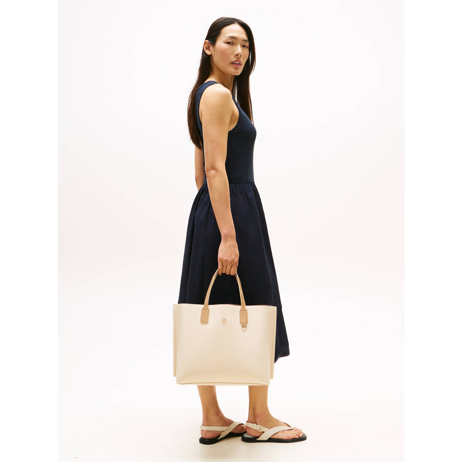 Tommy Hilfiger handtas TH Satchel ecru