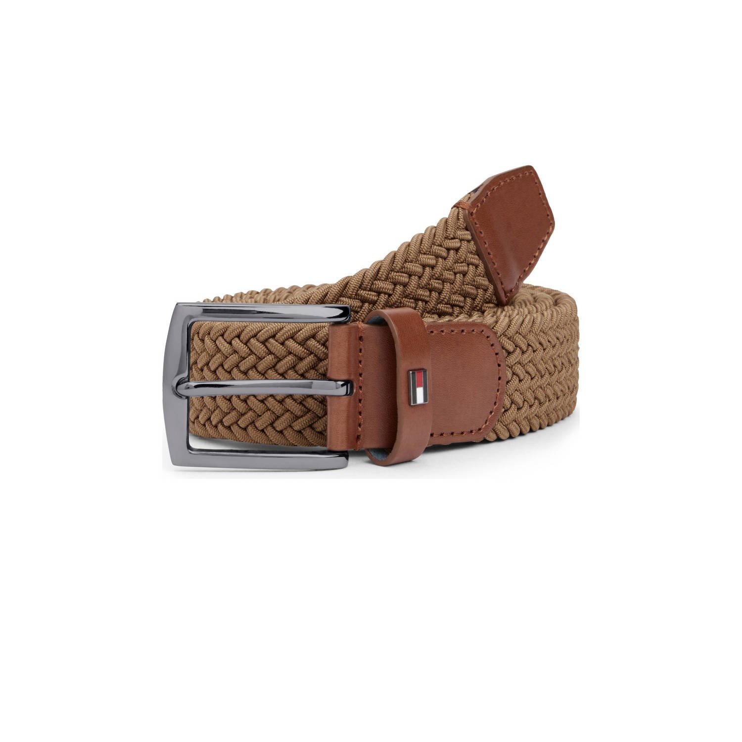 Tommy Hilfiger riem Denton Elastic lichtbruin