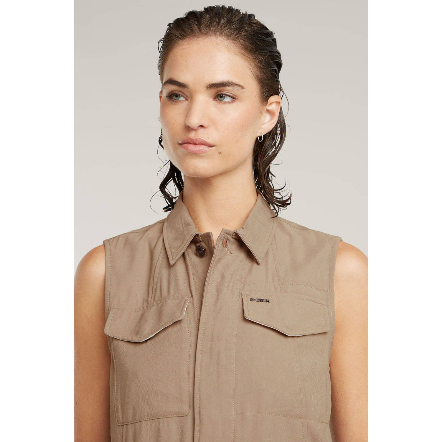 G-STAR regular jumpsuit beige