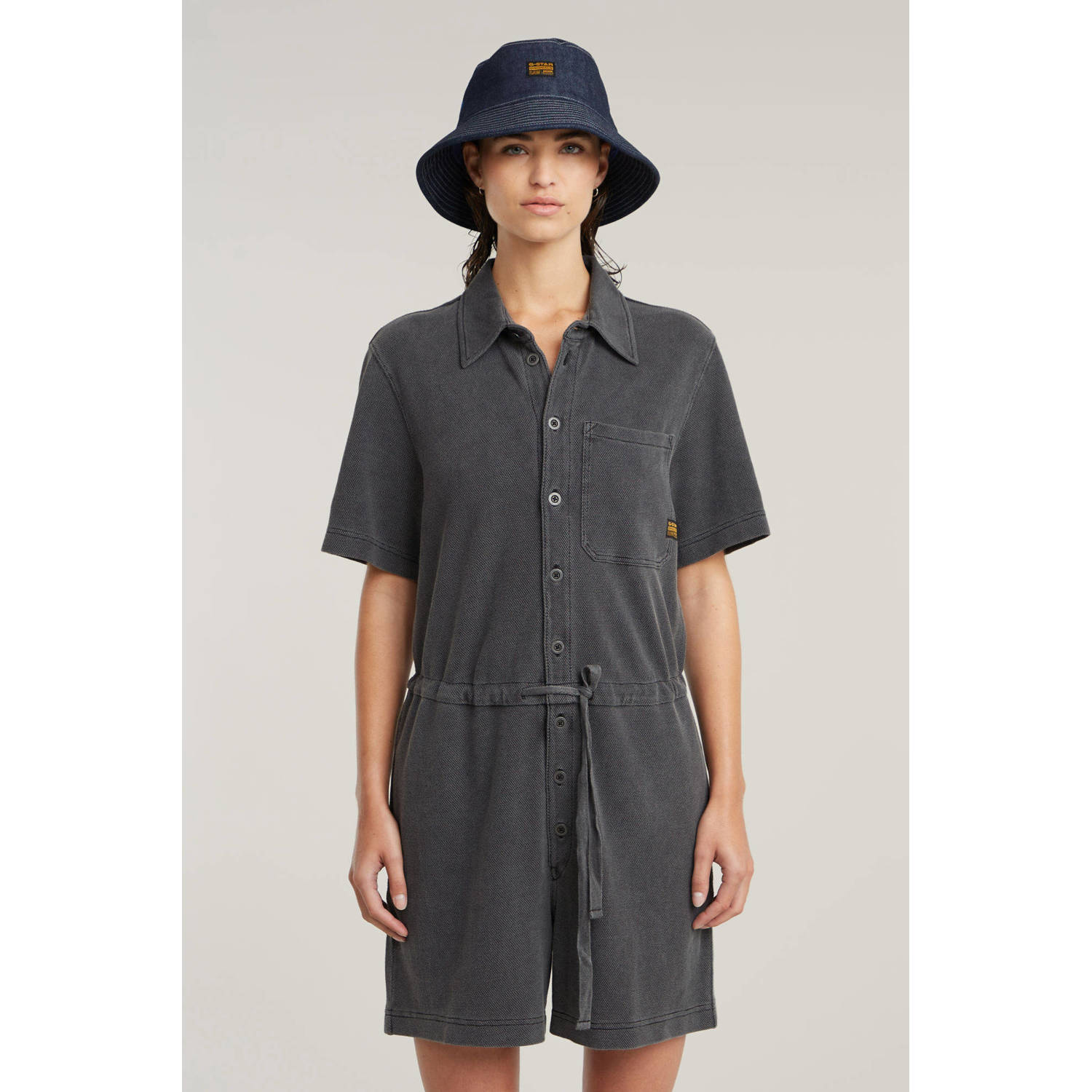 G-Star RAW Easy Short Jumpsuit Zwart Dames
