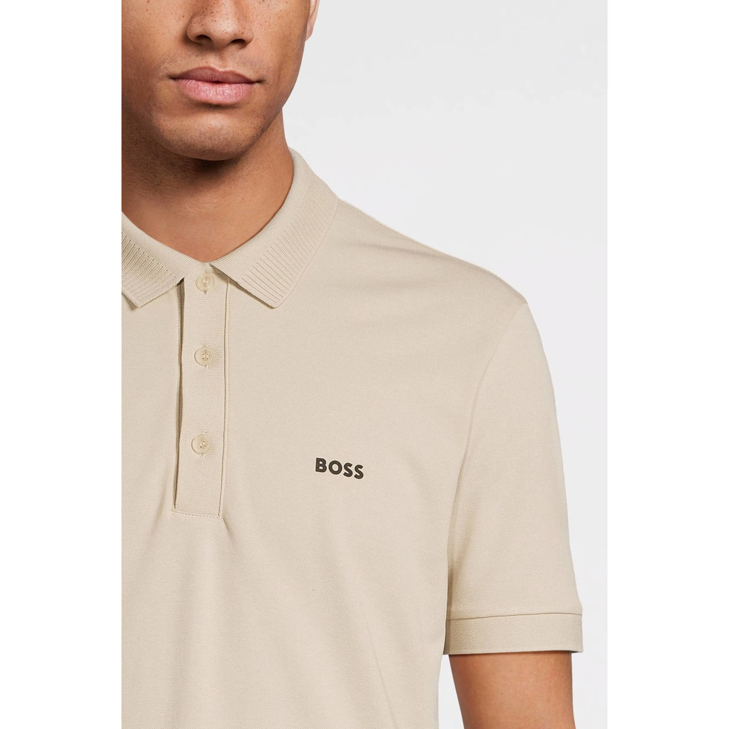 BOSS slim polo beige