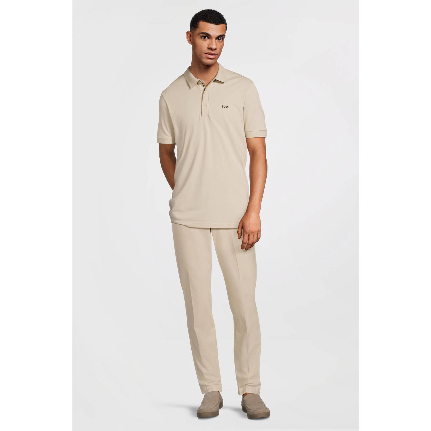BOSS slim polo beige