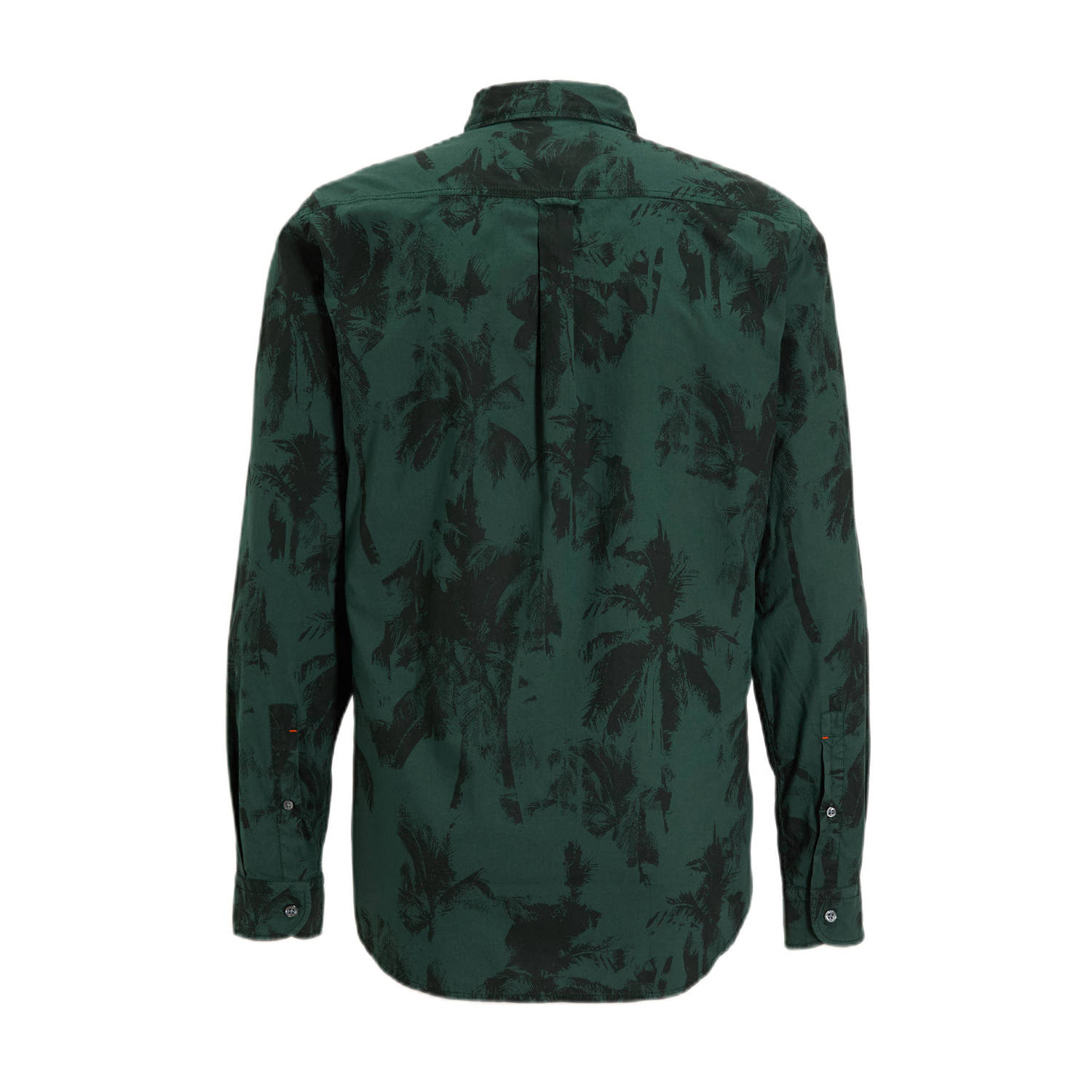 BOSS casual overhemd donkergroen