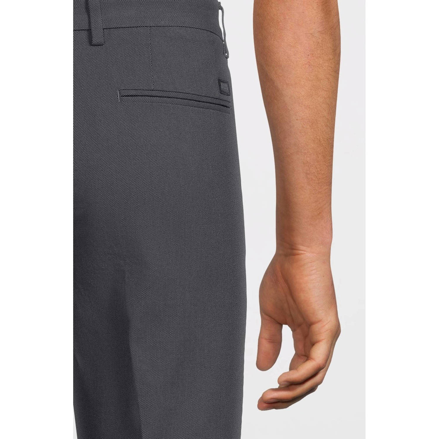 BOSS regular chino donkerblauw