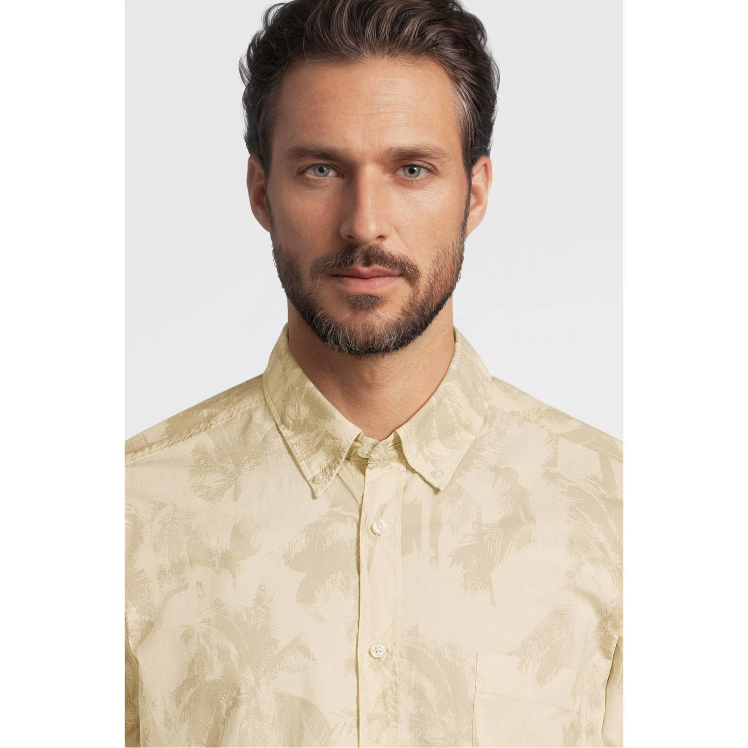 BOSS casual overhemd beige