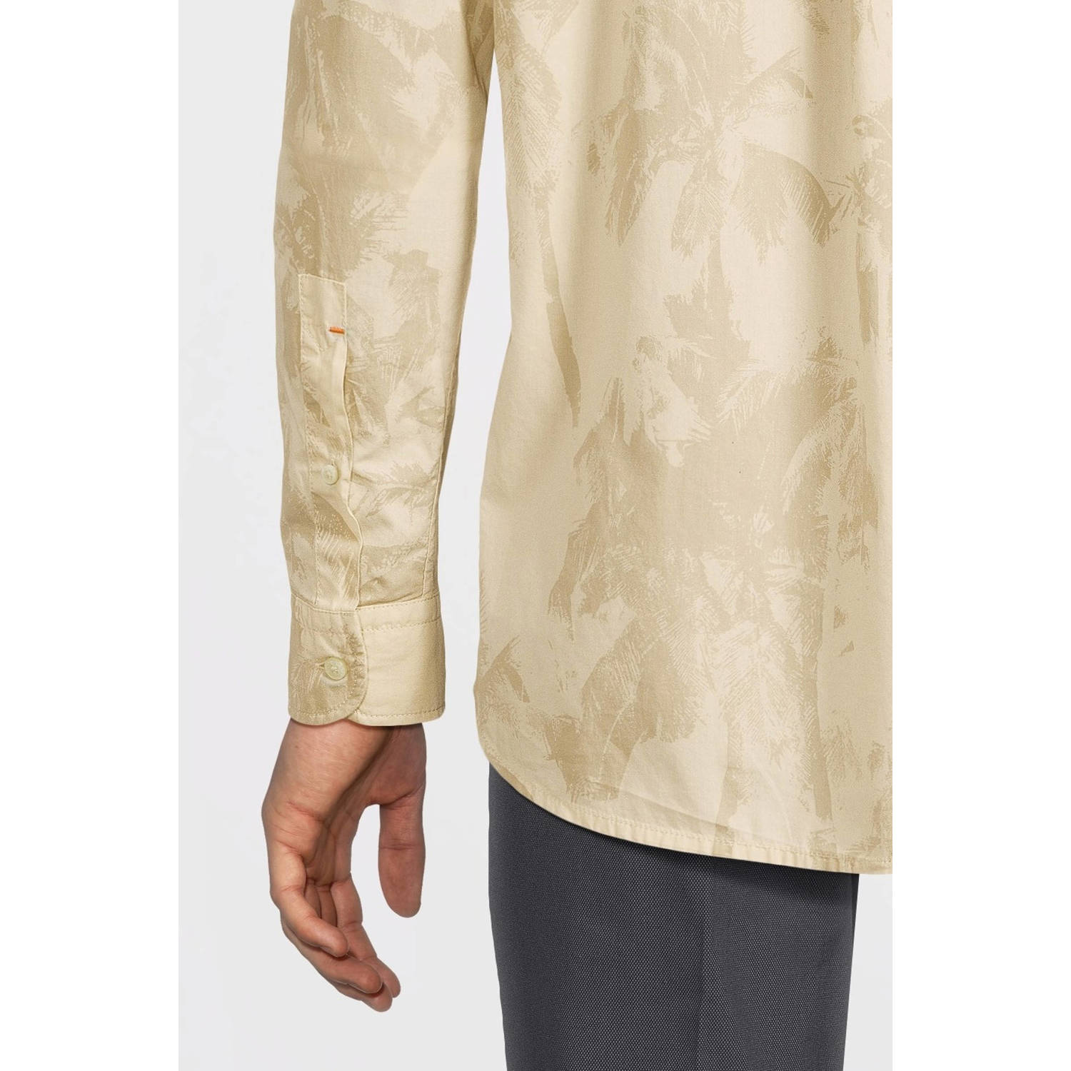 BOSS casual overhemd beige