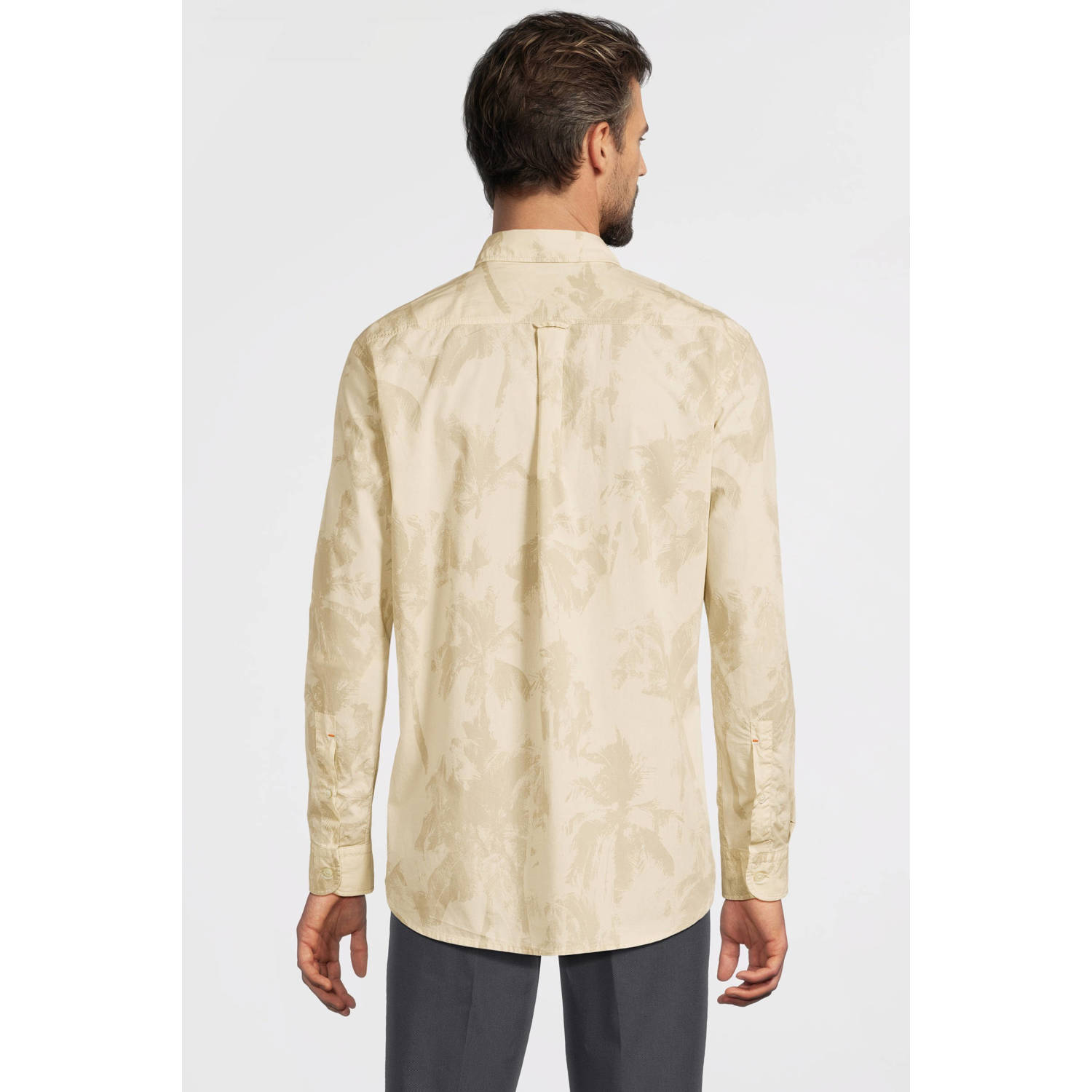 BOSS casual overhemd beige