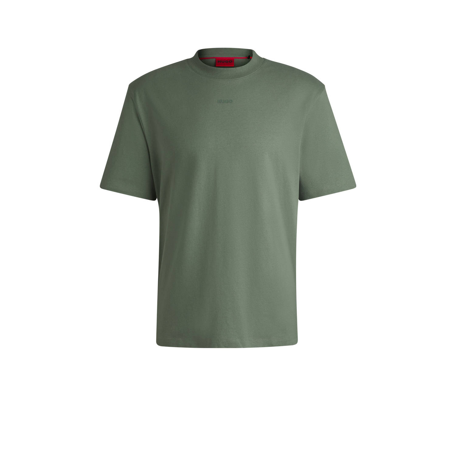 HUGO loose fit T-shirt open green