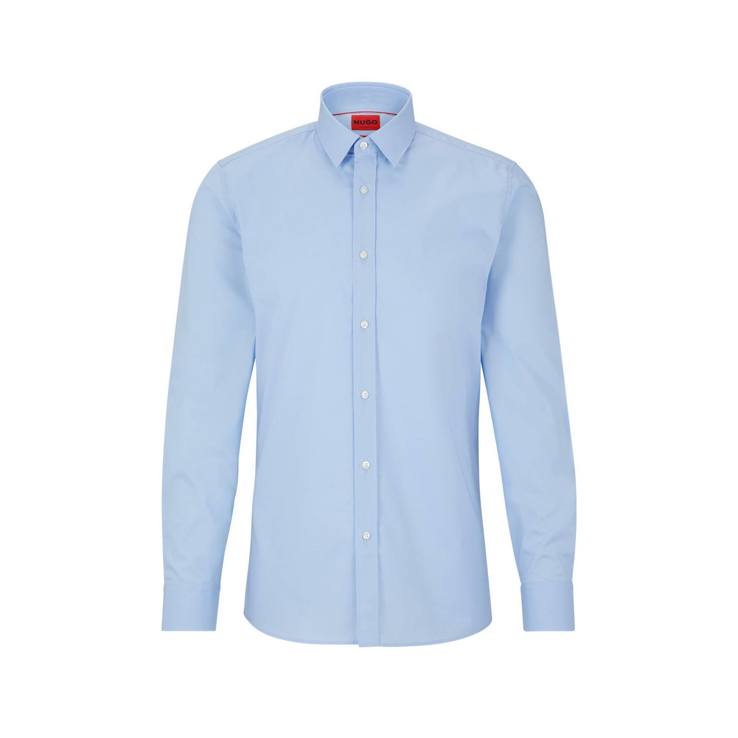 HUGO super slim fit overhemd ELISHA02 light pastel blue