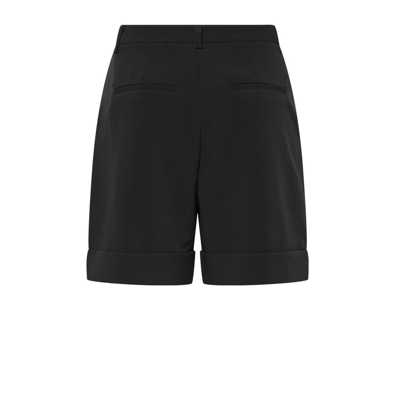 PIECES slim high waist casual short zwart