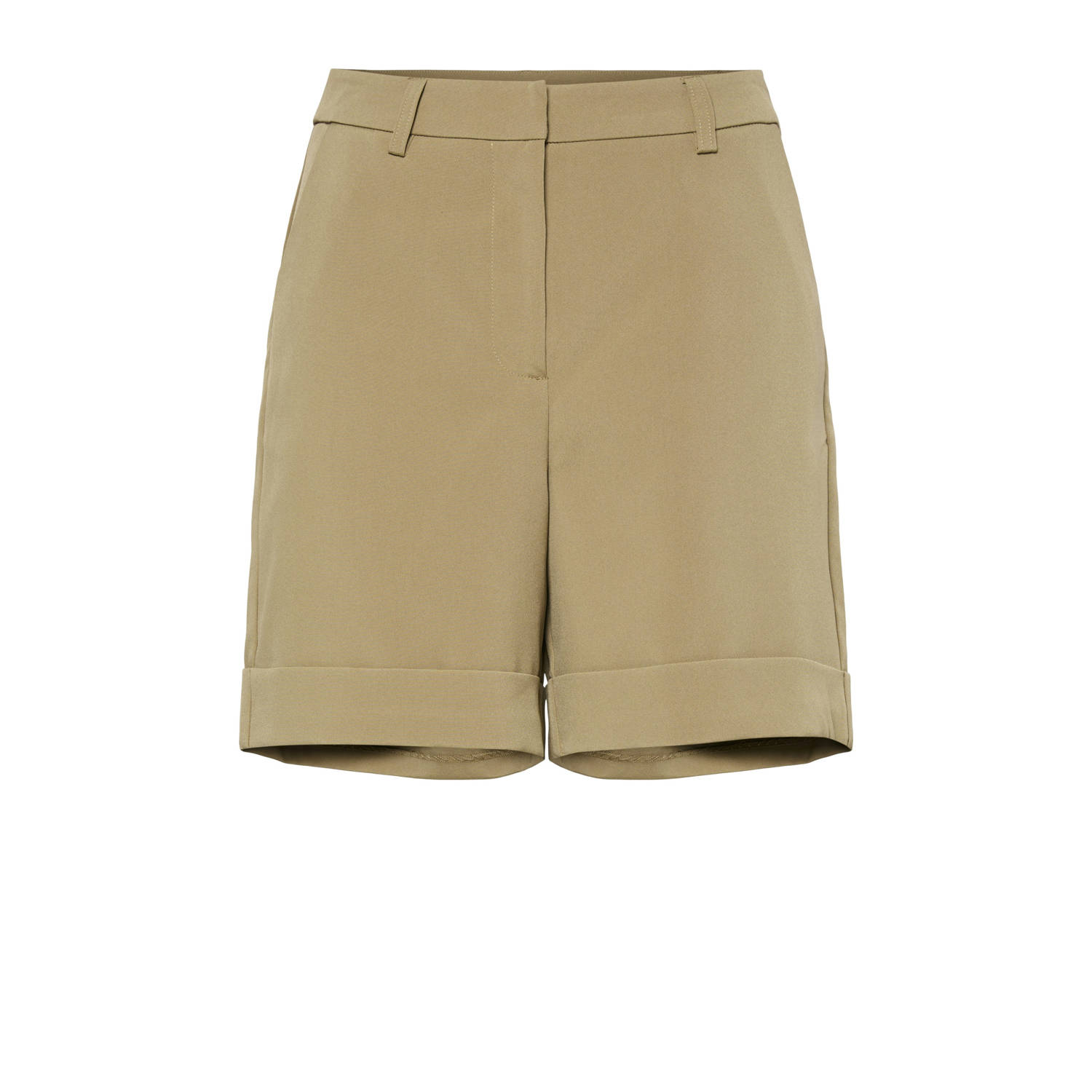 PIECES slim high waist casual short kaki