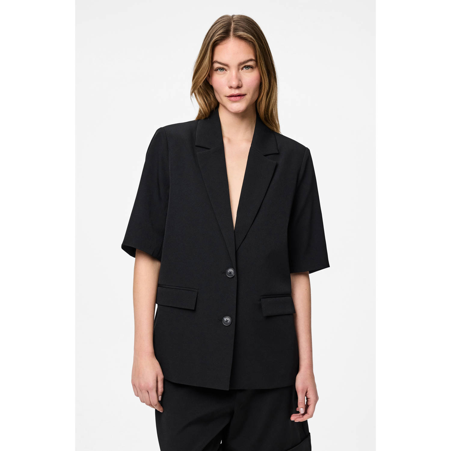 PIECES regular blazer zwart