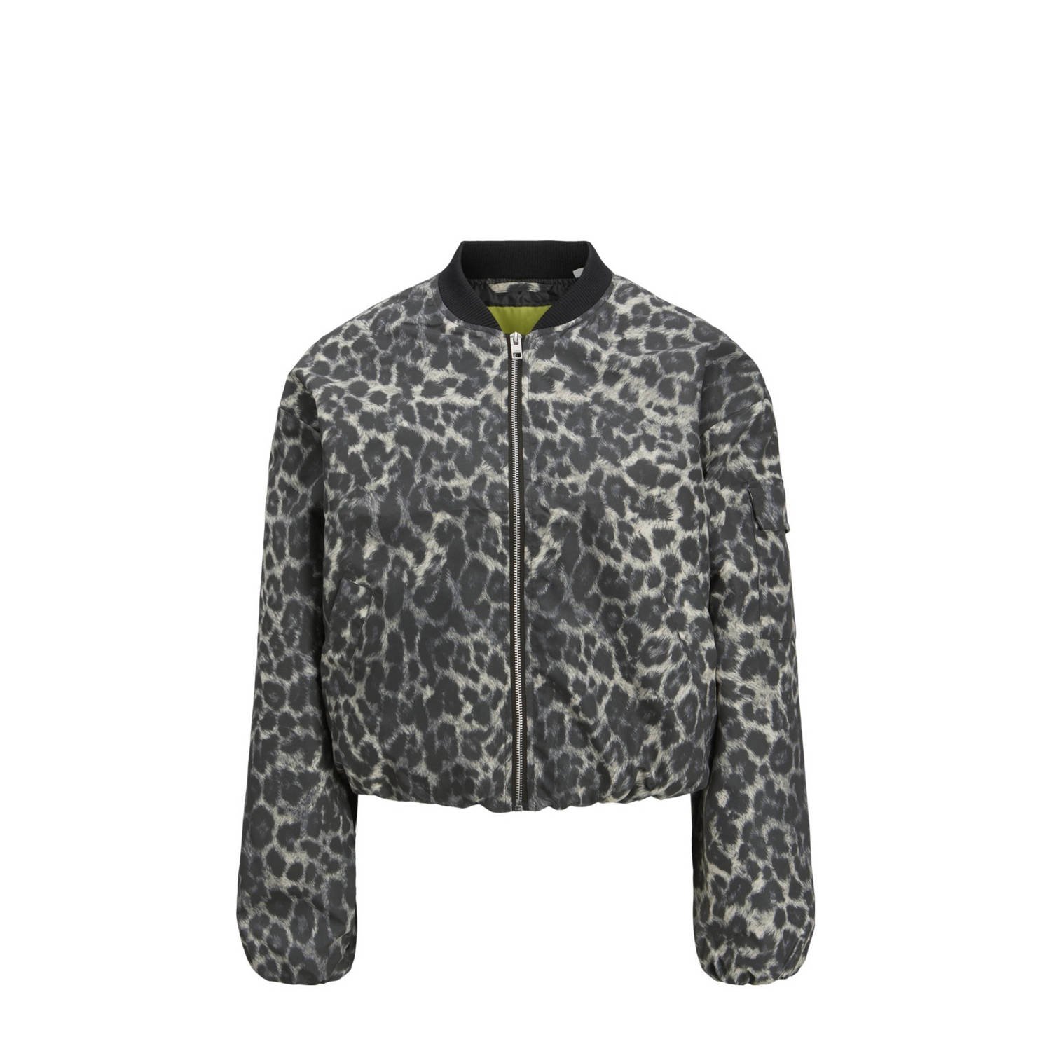 JJXX panterprint bomberjack grijs