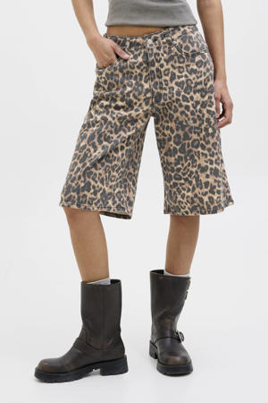 regular waist denim short bruin