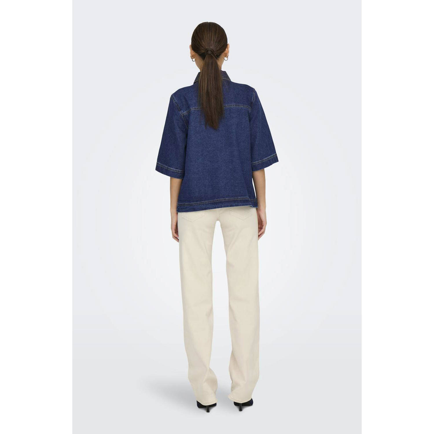 ONLY blouse dark blue denim
