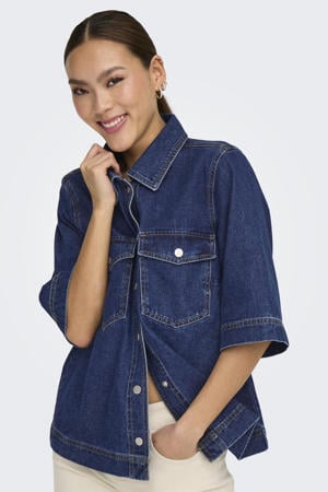 blouse dark blue denim