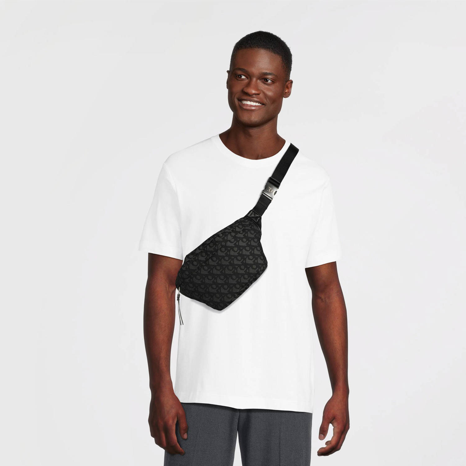 Calvin Klein heuptas met logoprint zwart