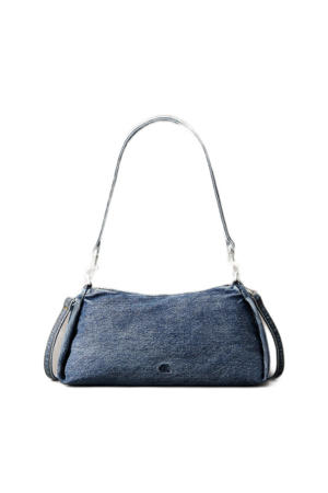  denim schoudertas blauw