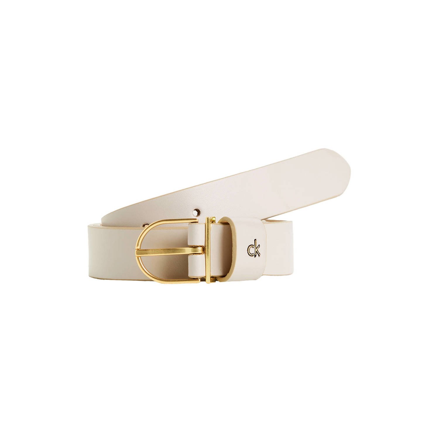 Calvin Klein leren riem ecru
