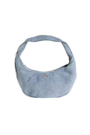denim schoudertas blauw