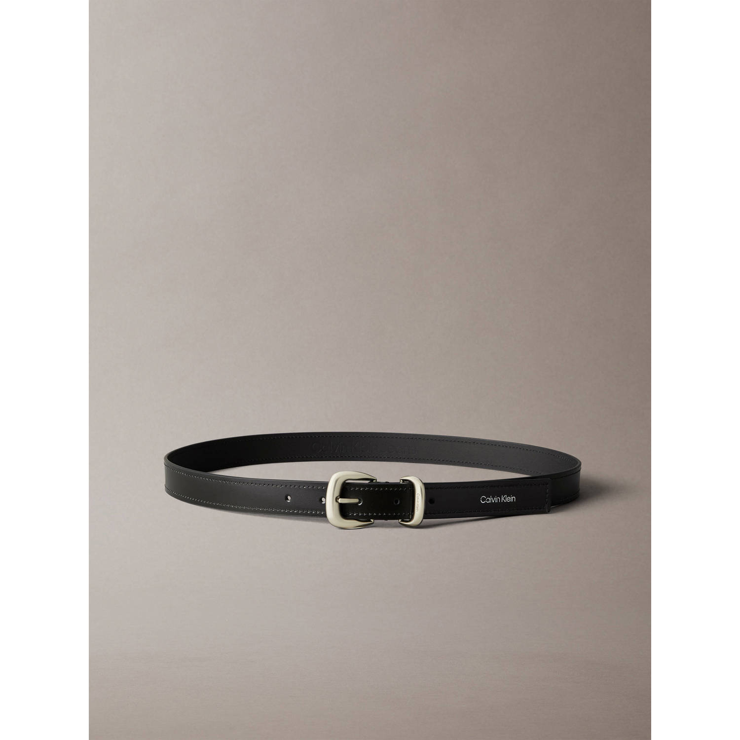 Calvin Klein leren riem Sarah zwart