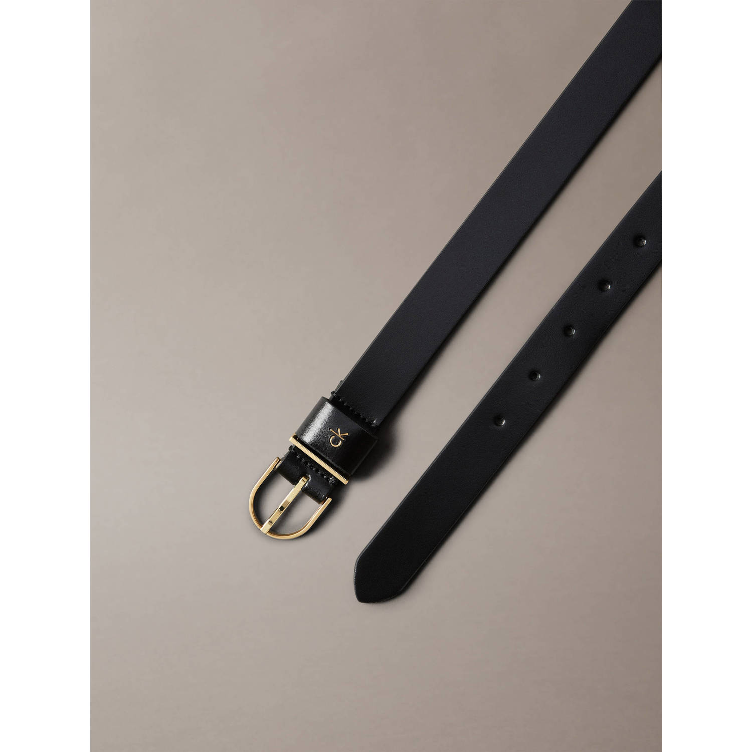 Calvin Klein leren riem zwart