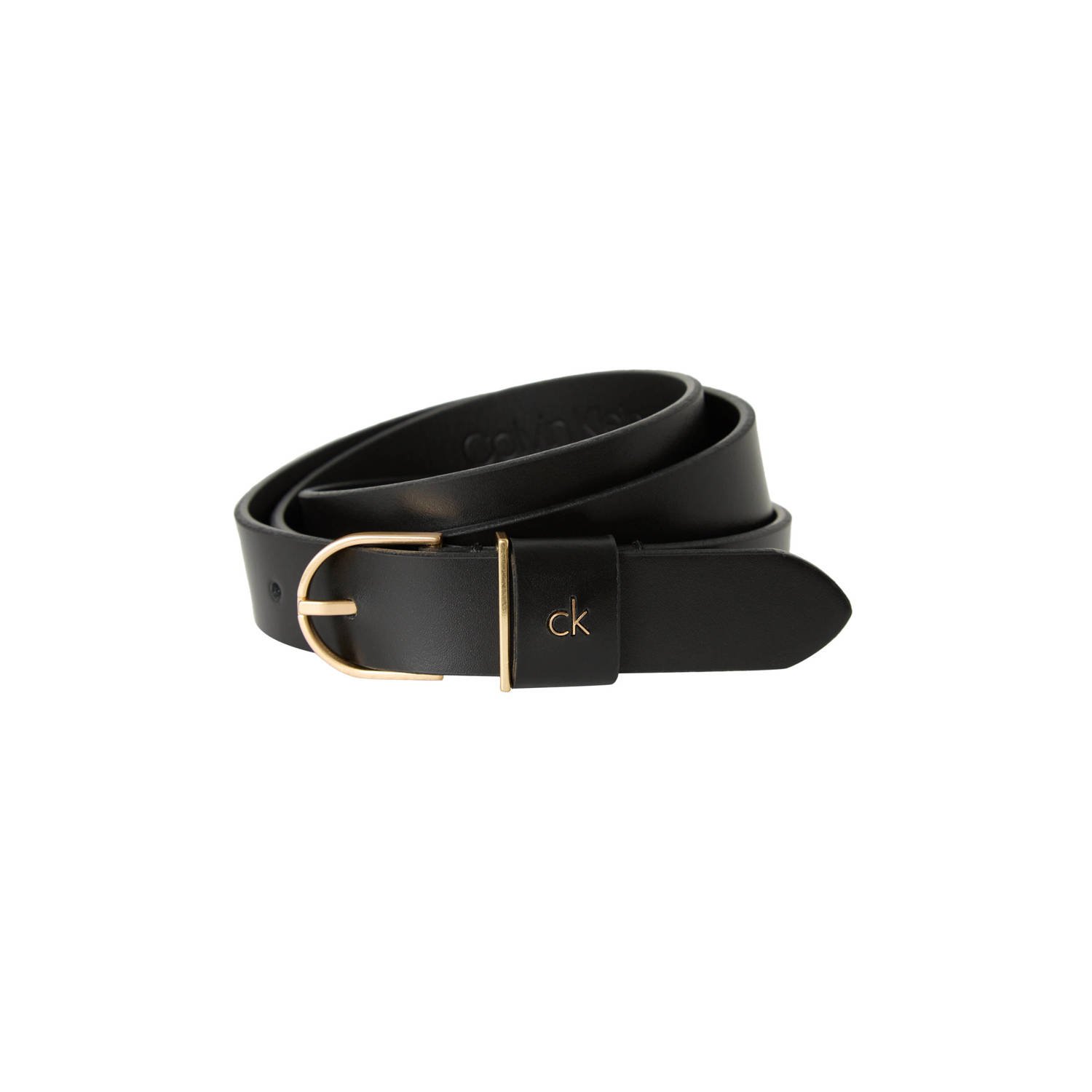 Calvin Klein leren riem zwart