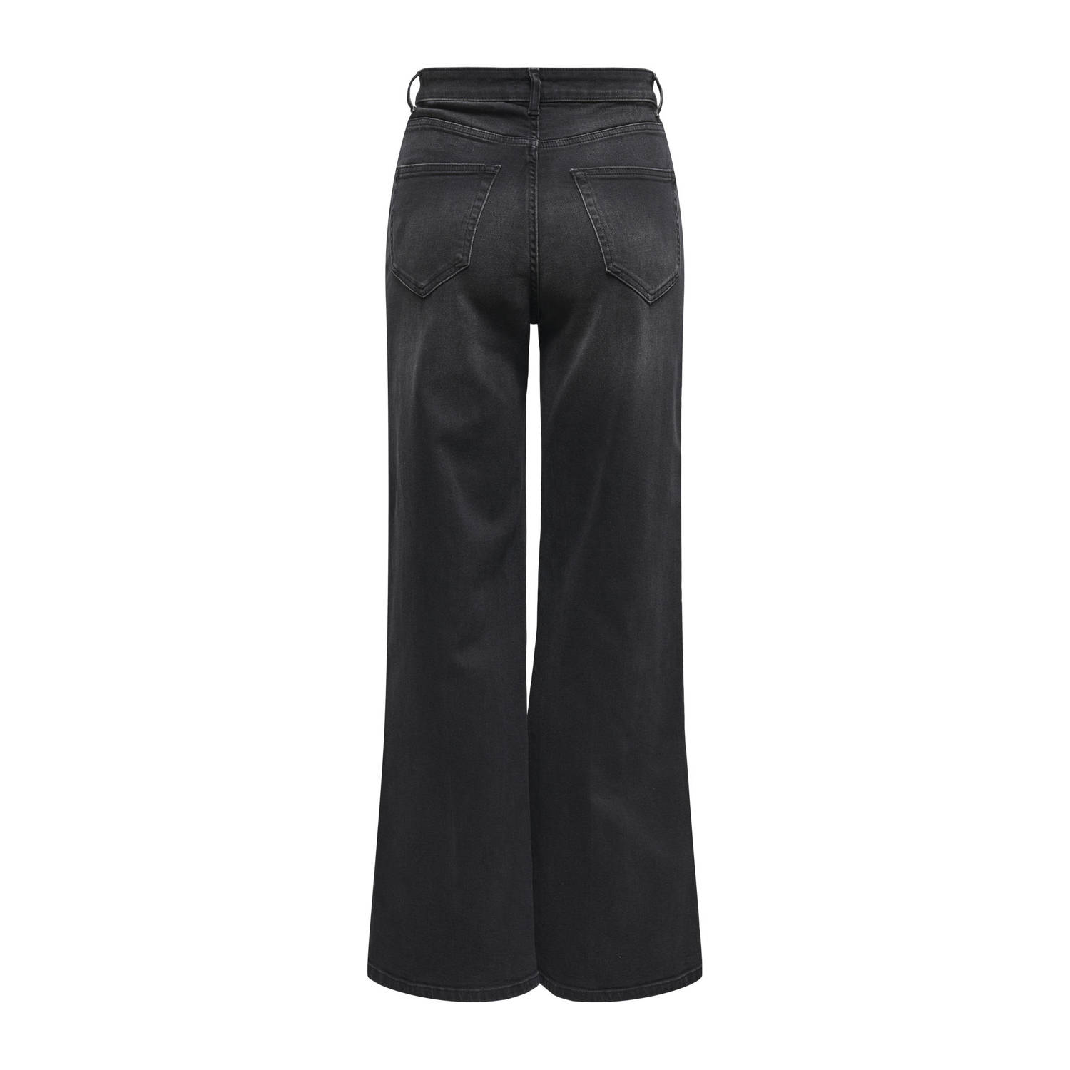 ONLY high waist wide leg jeans black denim