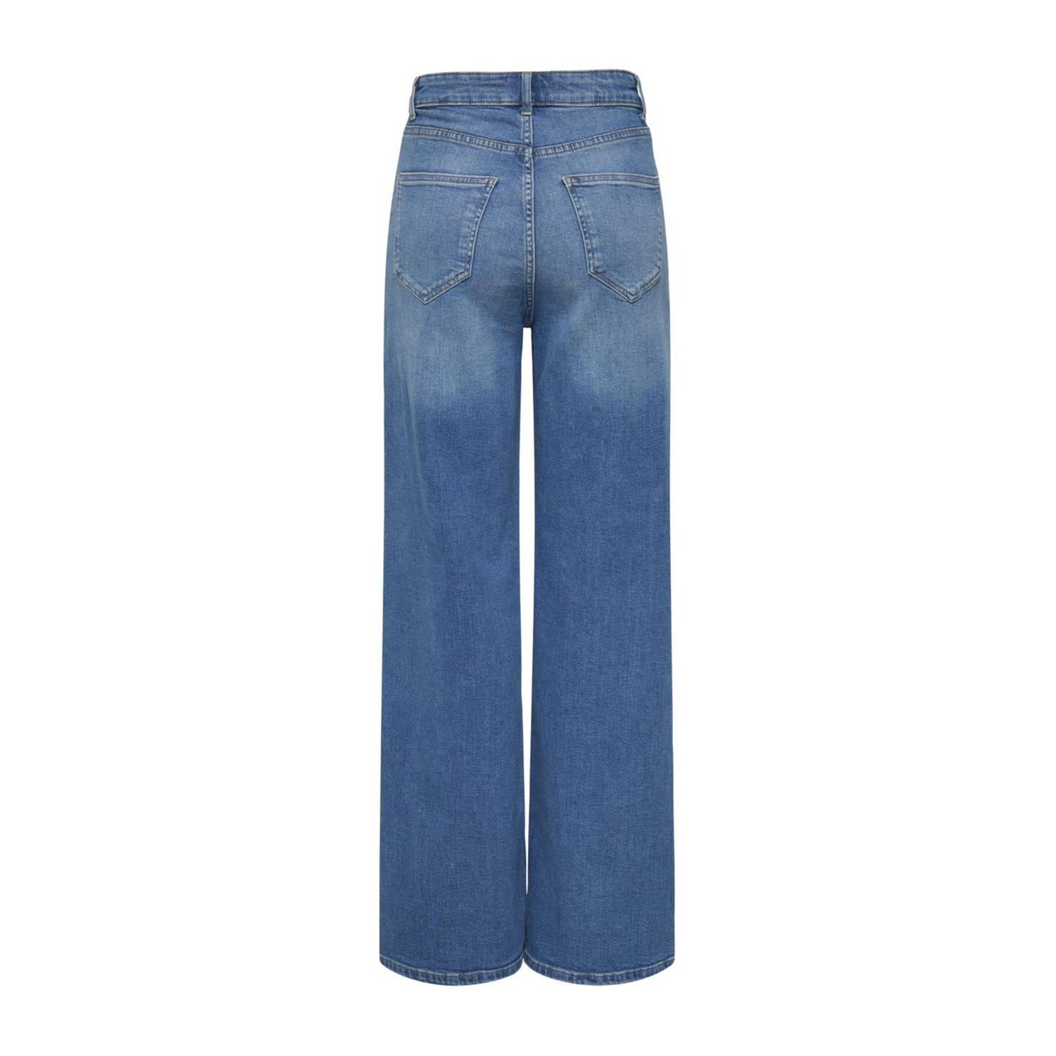 ONLY high waist wide leg jeans medium blue denim