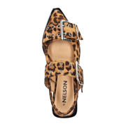 thumbnail: Nelson slingback loafers met panterprint cognac/zwart