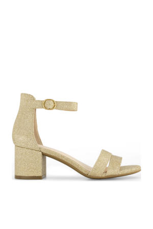 sandalettes met glitters goud