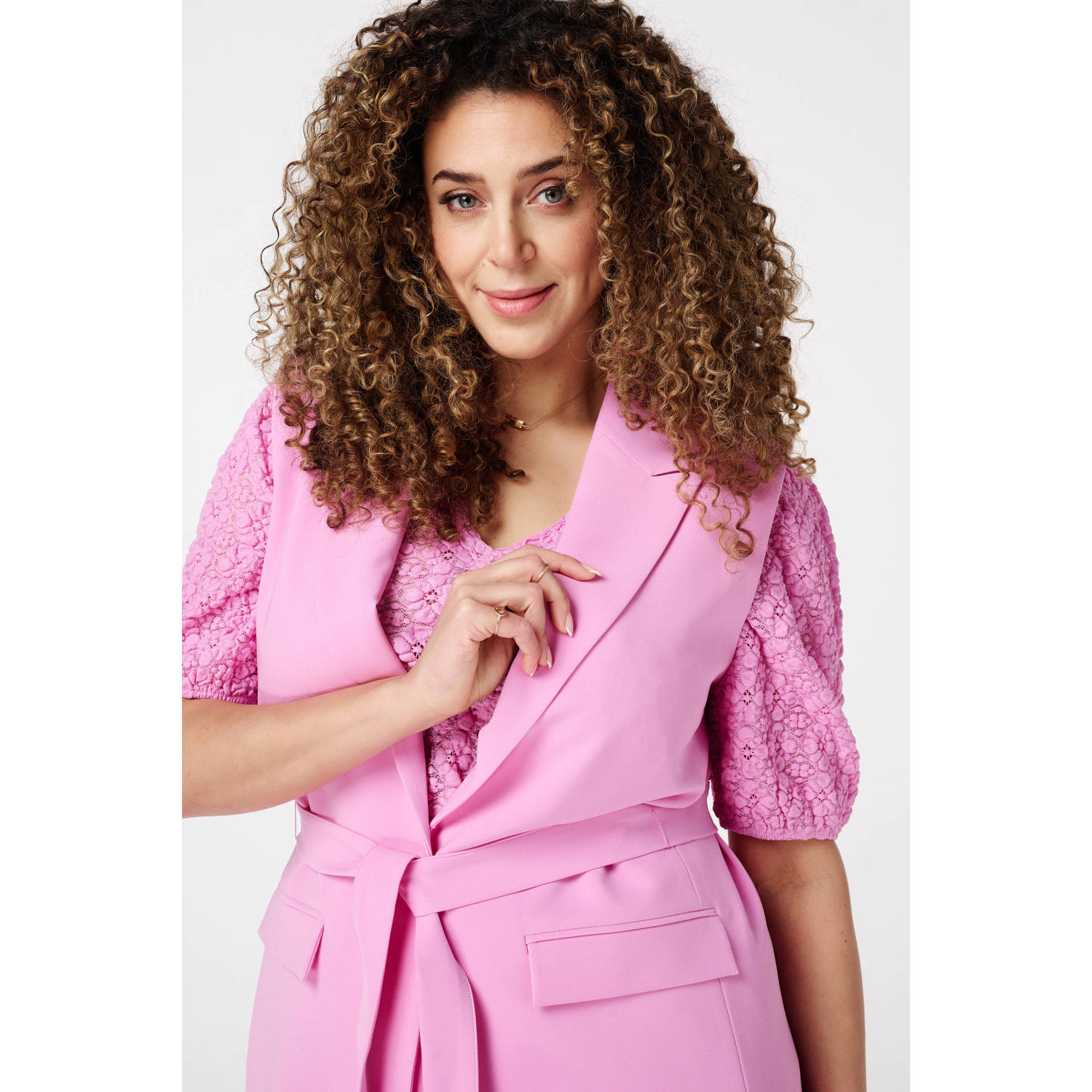 MS Mode gilet roze