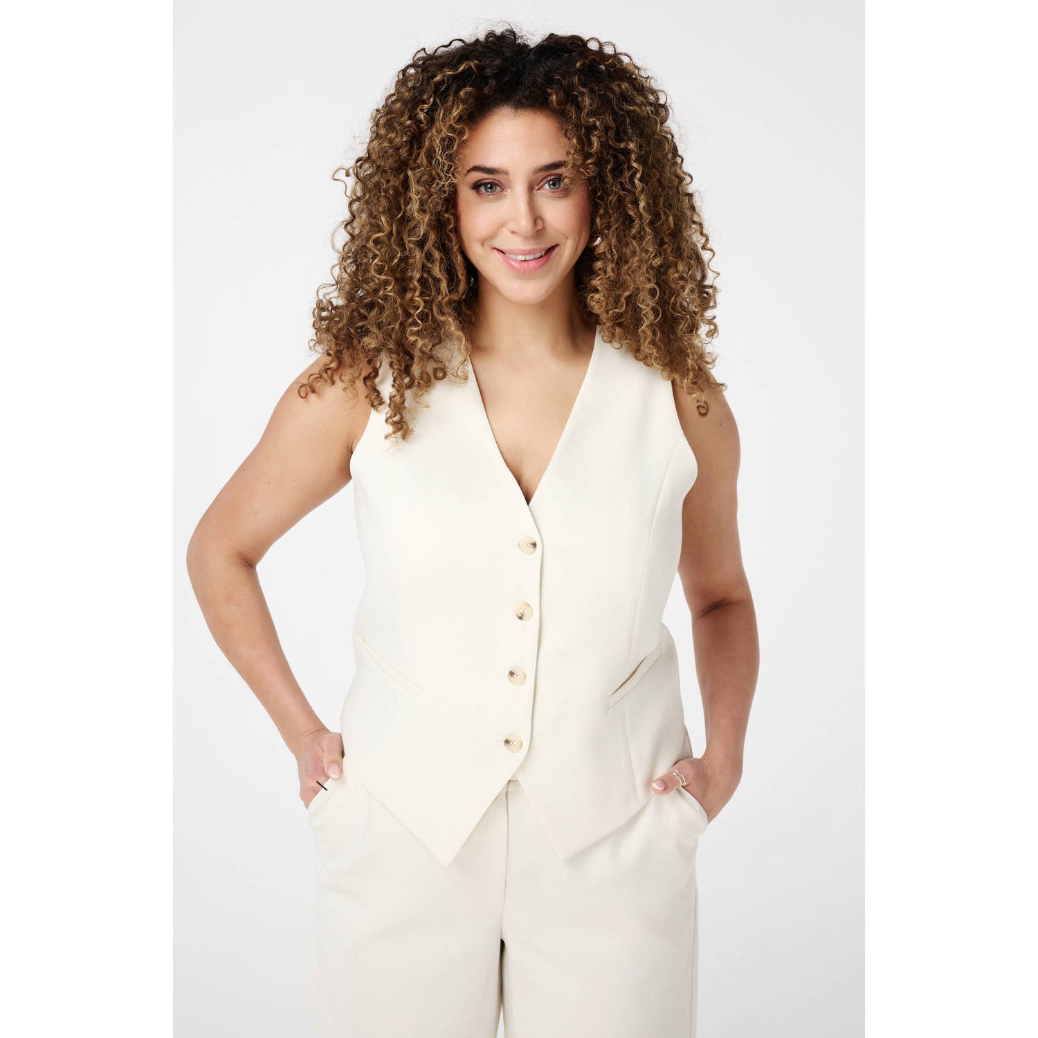 MS Mode gilet crème