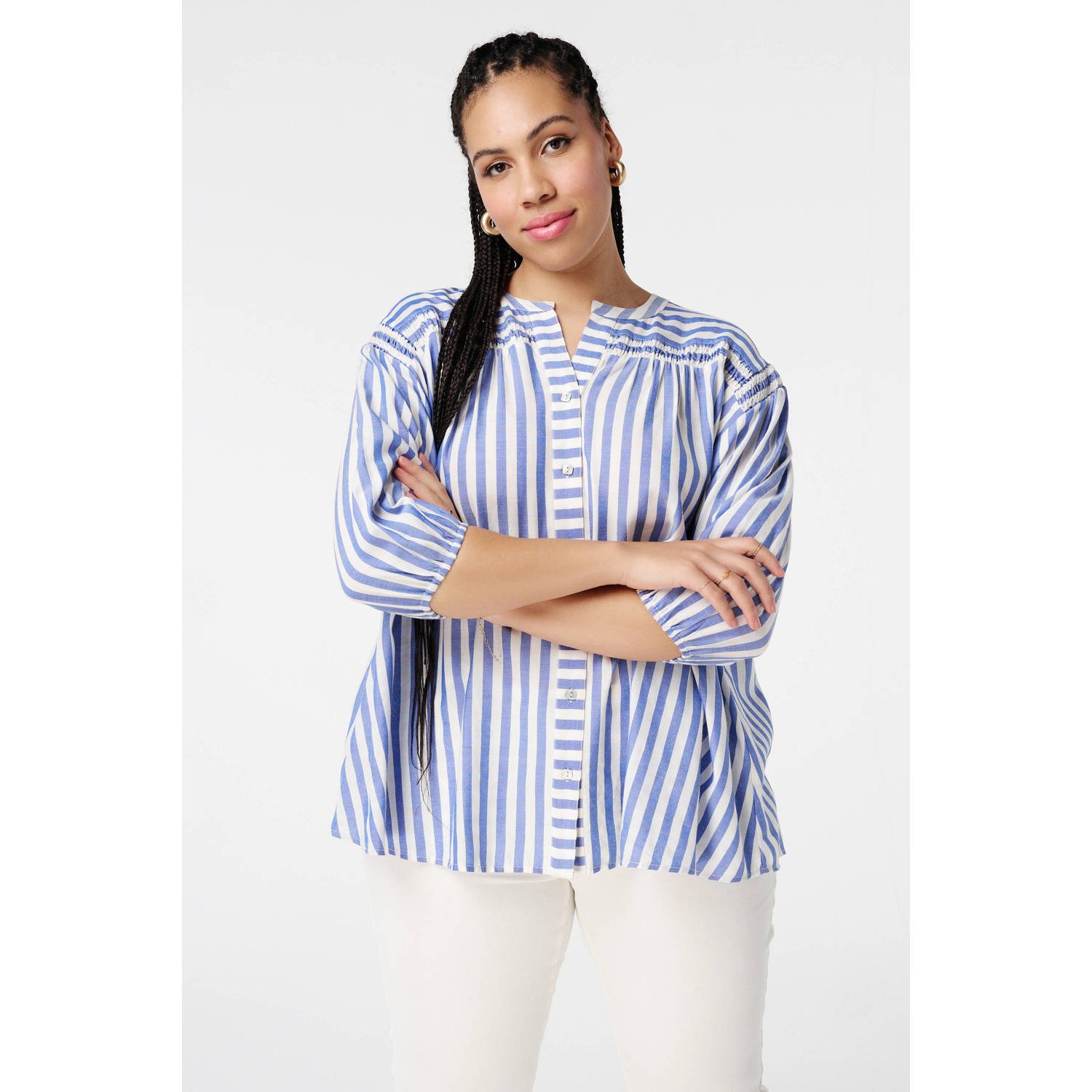MS Mode blouse blauw