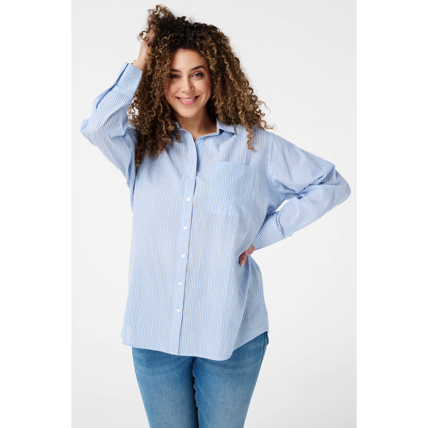 MS Mode blouse lichtblauw