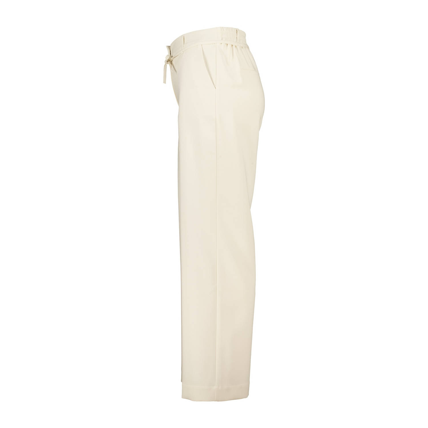 MS Mode straight regular waist pantalon crème