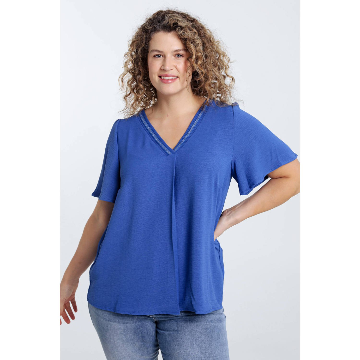 Paprika top blauw