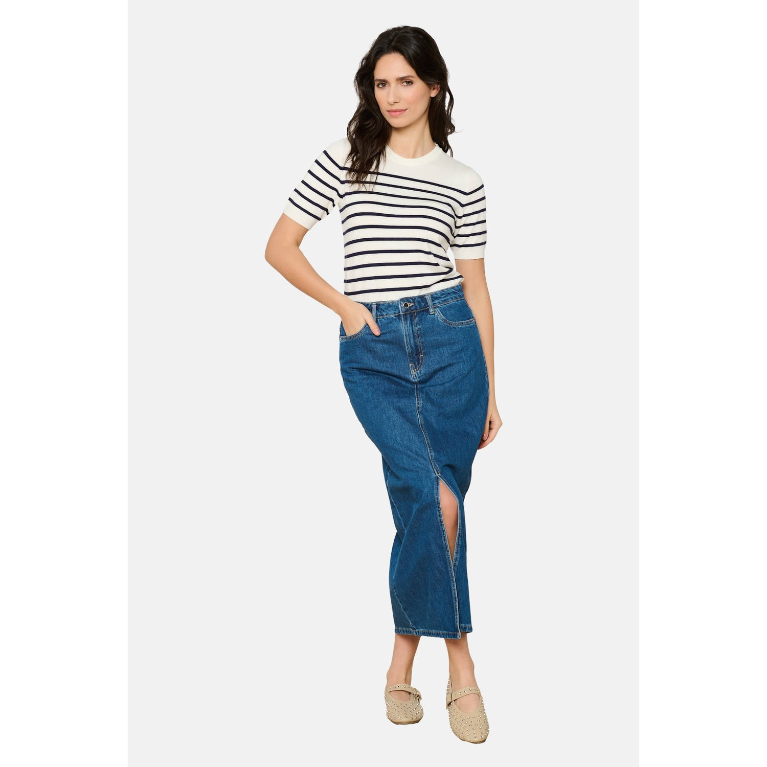 LOLALIZA spijkerrok medium blue denim