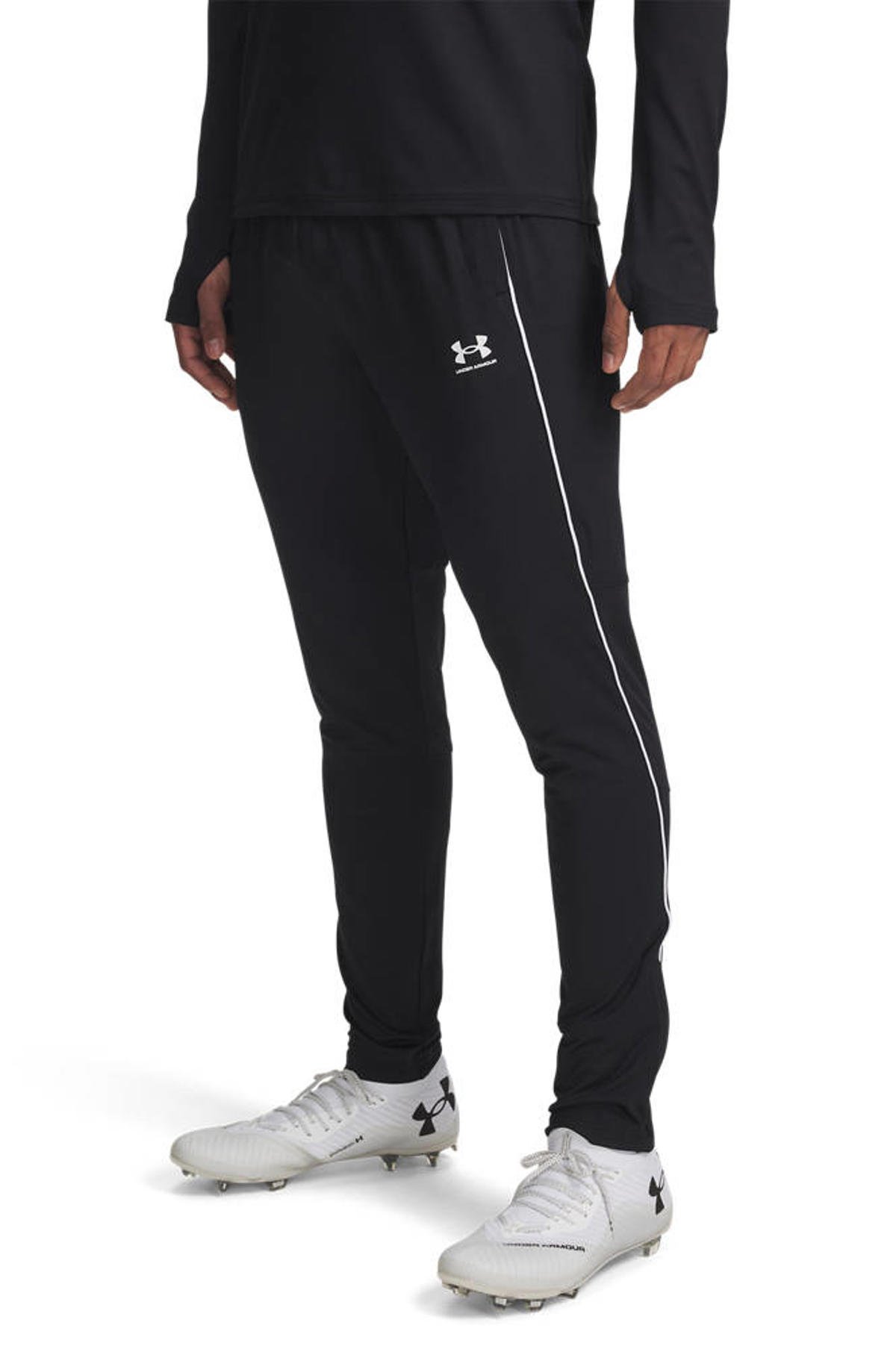 Under Armour sportbroek zwart/wit wehkamp
