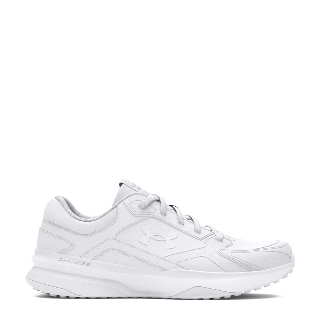 Witte dames Under Armour Edge Leather fitness schoenen van 65% leer/ 35% synthetisch