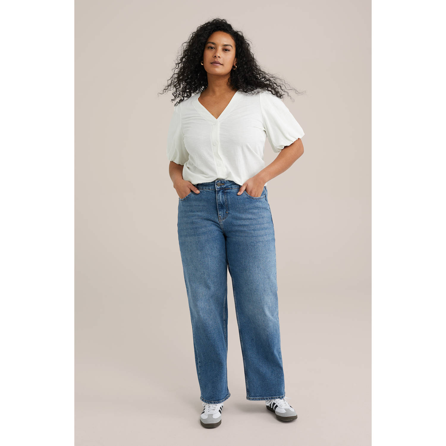 WE Fashion Curve top wit